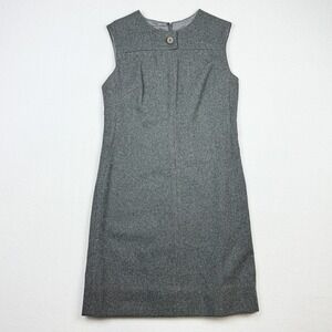 Vintage Wool Sleeveless Dress Julius Garfinckel WA Gray size 2‎ *missing tag